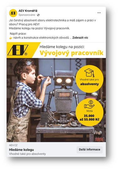 Ukázka náborové kampaně